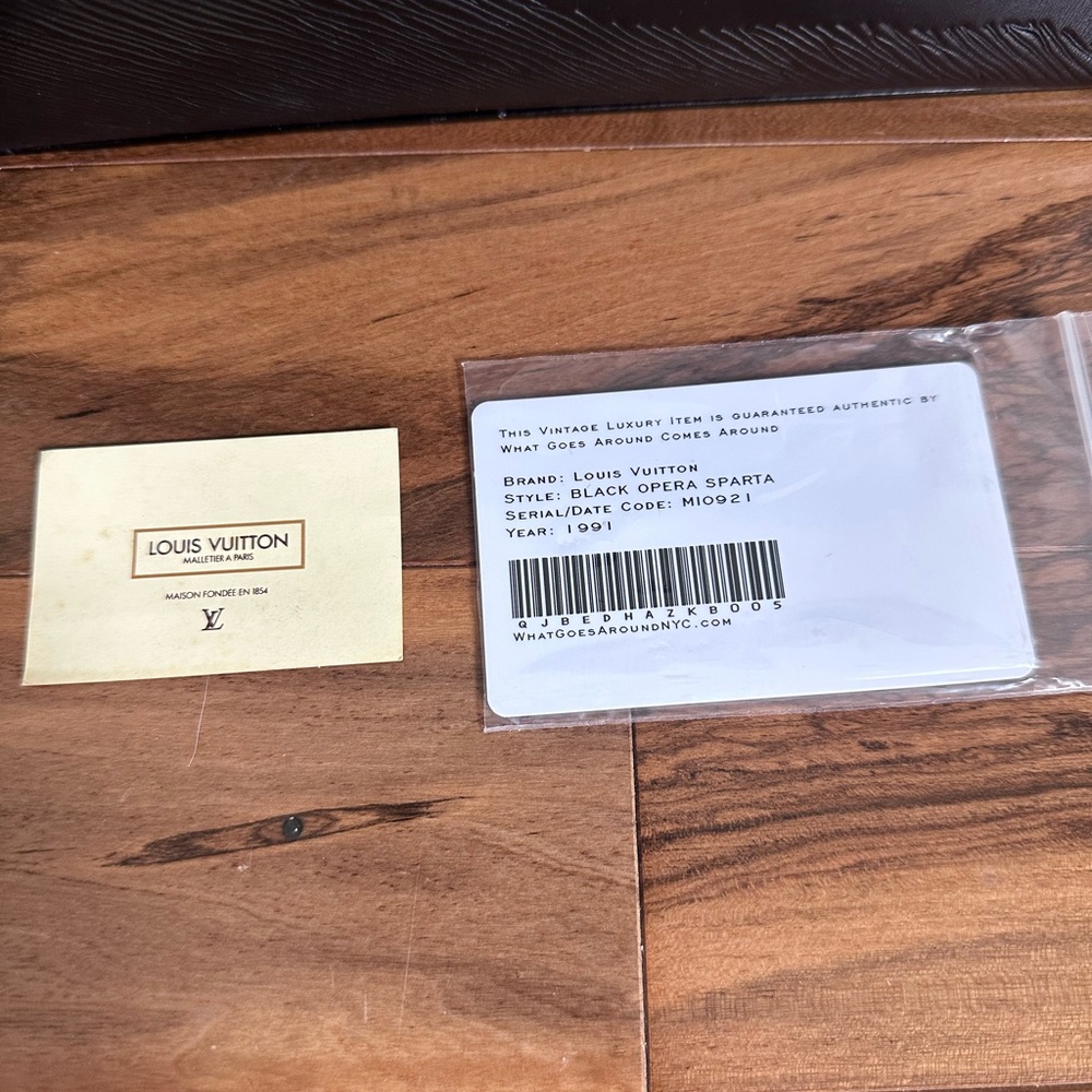 Louis Vuitton Vintage Leather Black Opera Sparta Purse EUC - Picture 9 of 9